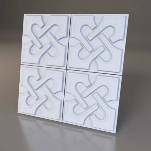 3D панель стеновая Relieffo Runes 031 из пенополиуретана 600x600x30 мм