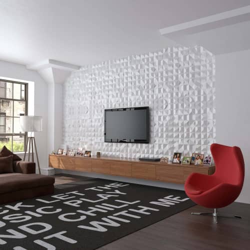 3D панель стеновая Relieffo Origami 016 из пенополиуретана 600х600х30 мм