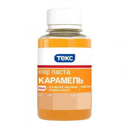 Купить Колер ТЕКС для краски, универсальный, карамельный 0,1 л по низкой цене