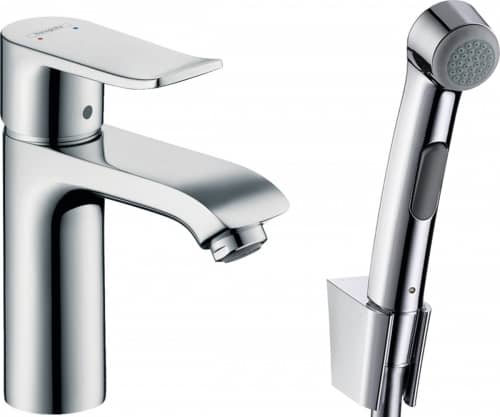 Купить Смеситель Hansgrohe Metris для раковины c гигиеническим душем 31285000 по низкой цене