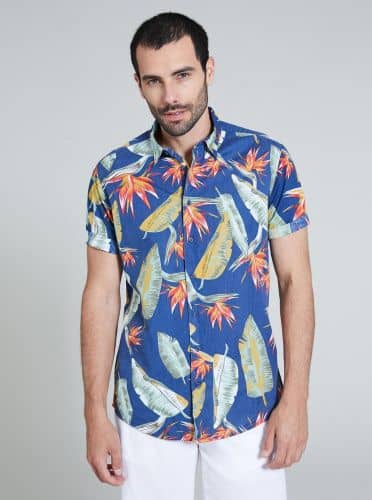 Купить Рубашка Piazza Italia цвет моря по низкой цене