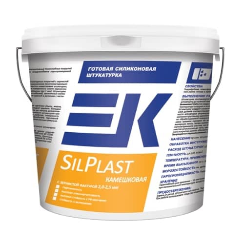 Купить Штукатурка ЕК SilPlast декоративная готовая камешковая 2,0-2,5 мм 25 кг по низкой цене