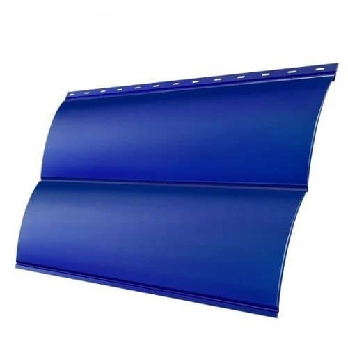 Купить Сайдинг Grand Line Блок-хаус Pe Ral 5005, металлический, 0,5 мм для наружной отделки дома по низкой цене