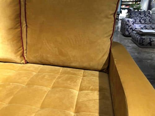 Купить Диван Anderssen Лайт М прямой желтый по низкой цене