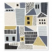 Купить Панно настенное Копенгаген домики 45х50 см по низкой цене