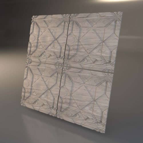3D панель стеновая Relieffo Geometry (Сосна) Д033С 600х600х30 мм