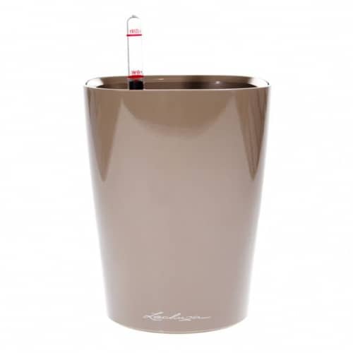 Купить Кашпо Lechuza Deltini Complete taupe high gloss 15x19 см по низкой цене