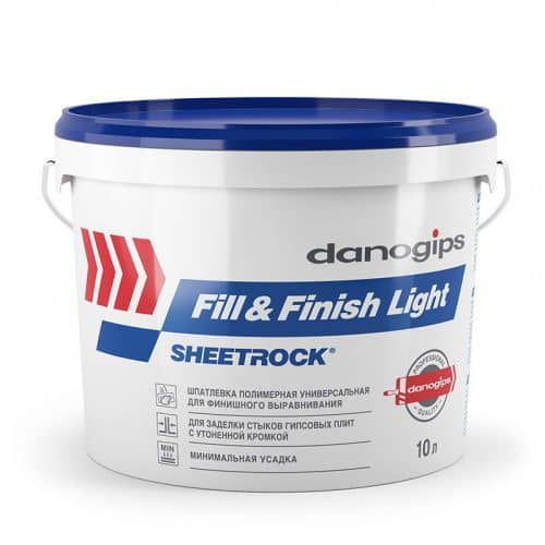Купить Шпатлевка Danogips SHEETROCK Fill&Finish Light готовая облегченная 10 л по низкой цене