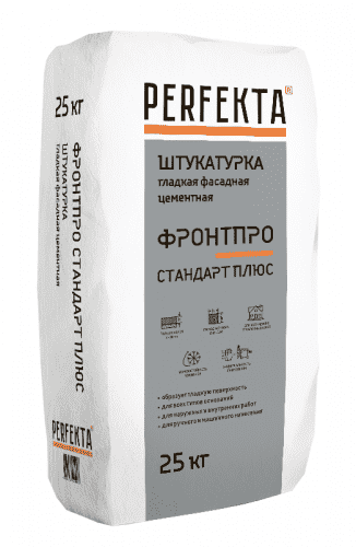 Купить Штукатурка Perfekta Фронтпро Стандарт Plus фасадная 25 кг по низкой цене