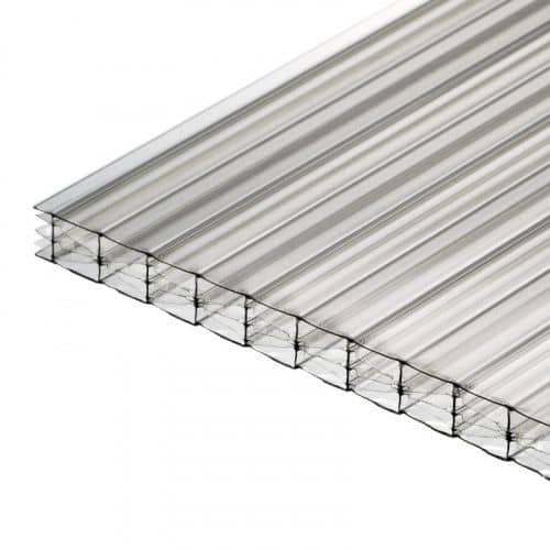 Купить Поликарбонат сотовый, прозрачный, ЭКО, 2100x4х6000 мм по низкой цене