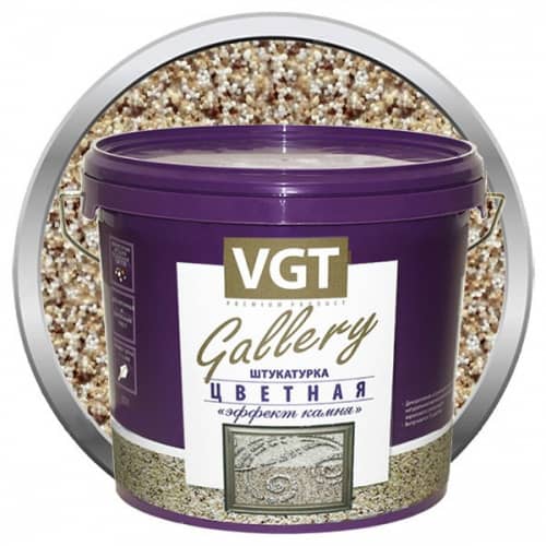 Купить Штукатурка VGT Gallery №5 гранит с эффектом камня среднезернистая 6 кг по низкой цене