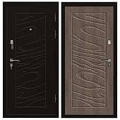 Купить Дверь Промет С3 Джаз входная металлическая правая снаружи металл Черный муар внутри МДФ Орех темный 2066х880 мм по низкой цене