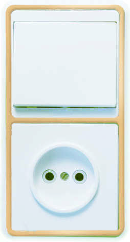 Купить Блок БКВР-037 Бэлла (1-кл. выкл. + розетка) зол. Кунцево 5816 по низкой цене