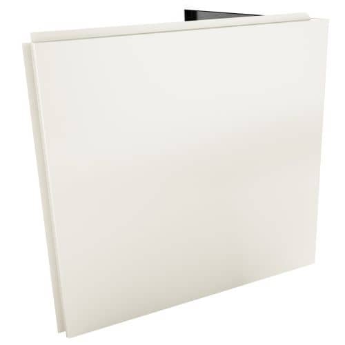 Купить Фасадная кассета Standard угловая, высота 545 мм, ширина полки 585 мм RAL9010 (белый цвет) для наружной отделки дома по низкой цене