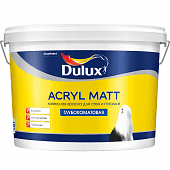 Купить Краска Dulux Acryl Matt для стен и потолков база BW глубокоматовая 9 л по низкой цене
