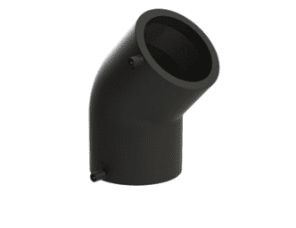 Купить Отвод 45° электросварной с закладными нагревателями ПЭ 100 (из полиэтилена) ПОЛИПЛАСТИК диаметр 63-180 мм, SDR 11 по низкой цене