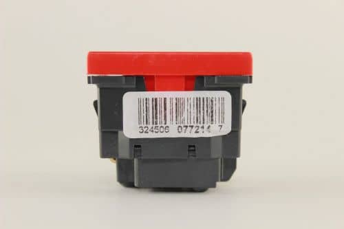 Купить Розетка Legrand Mosaic 2К+З с механической блокировкой красная по низкой цене