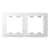 Купить Рамка Schneider Electric Глосса 2 поста горизонтальная белая по низкой цене
