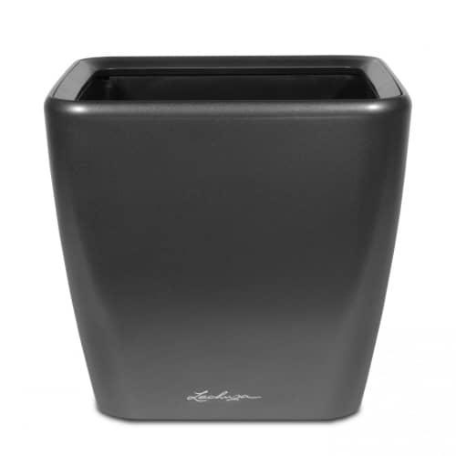 Купить Кашпо Lechuza Quadro LS Complete charcoal metallic 50x50x47 см по низкой цене