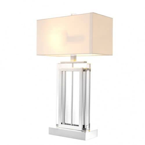 Купить Лампа Eichholtz Arlington настольная бежевая, с серебром по низкой цене