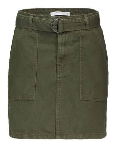 Купить Юбка Piazza Italia джинсовая, цвет хаки по низкой цене