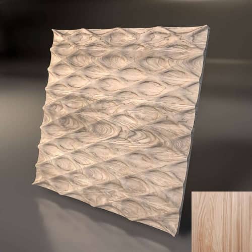 3D панель стеновая Relieffo Grid (Ясень) Д017Я 600х600х30 мм