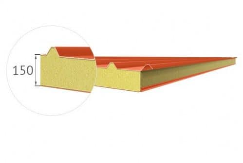 Купить Сэндвич панель ПСТМ ПКБ кровельная, 150х1000 мм по низкой цене