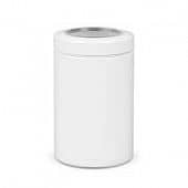 Купить Контейнер Brabantia стальной, для сыпучих продуктов, с окном на крышке, белый 1,4 л по низкой цене