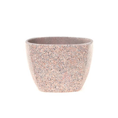Купить Кашпо керамическое Лунный камень квадрат d15 см коричневое по низкой цене