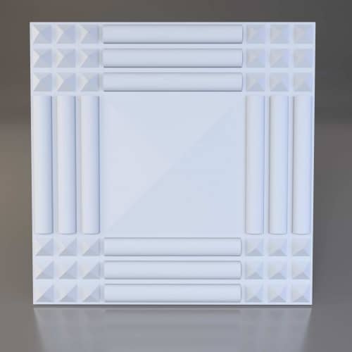 3D панель стеновая Relieffo Shield 025 из пенополиуретана 600x600x30 мм