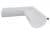 Купить Угол желоба наружний, металл, белый, D=125 мм по низкой цене