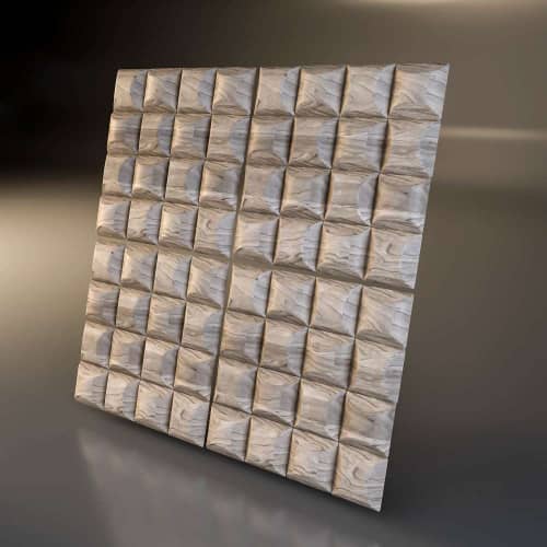 3D панель стеновая Relieffo Pad (Бук) Д049Б 600х600х30 мм