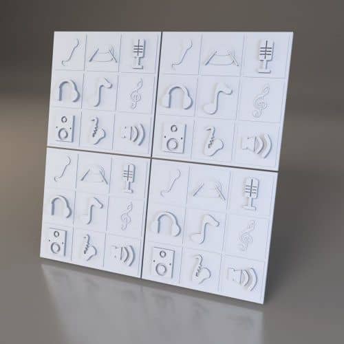 3Д панель стеновая Relieffo Jazz 017 из пенополиуретана 600х600х30 мм