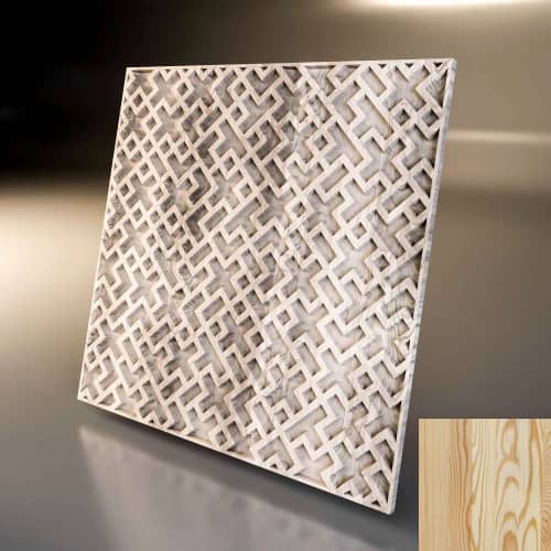 3D панель стеновая Relieffo Maze (Лиственница) Д020ЛС 600х600х30 мм