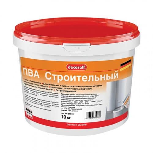 Купить Клей PUFAS Decoself  ПВА cтроительный, пластификатор 10 кг по низкой цене