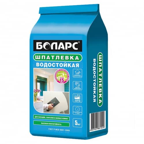 Купить Шпатлевка Боларс Водостойкая 5 кг по низкой цене