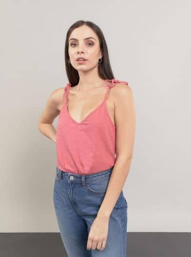 Купить Топ Piazza Italia на тонких бретелях с бантиками, розовый по низкой цене