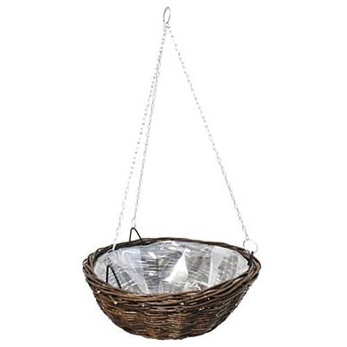 Купить Кашпо подвесное ива d30хh65 см коричневое по низкой цене