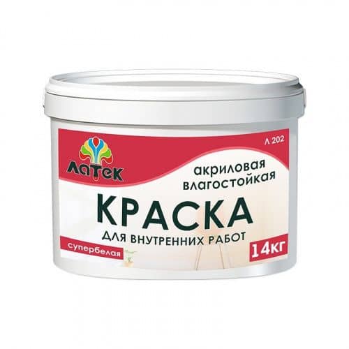 Купить Краска Оптимист Л202 в/д, влагостойкая, матовая, супербелая 7 кг (4,4 л) по низкой цене