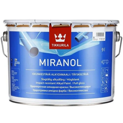 Купить Краска Tikkurila Miranol С алкидная тиксотропная 9 л по низкой цене