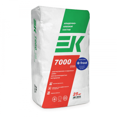 Купить Кладочно-клеевой состав ЕК 7000 GSB FROST для монтажа блоков и плит из ячеистого бетона 25 кг по низкой цене