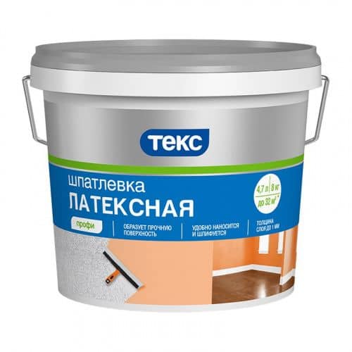Купить Шпатлевка ТЕКС Профи латексная 8 кг по низкой цене