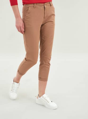 Купить Брюки Piazza Italia повседневные, светло-коричневые по низкой цене