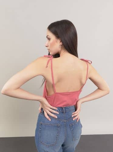 Купить Топ Piazza Italia на тонких бретелях с бантиками, розовый по низкой цене