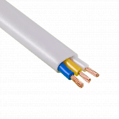 Купить Провод ПУГНП (ПБППГ) соединительный гибкий 3х2,5 мм2 белый (1 п.м.) по низкой цене