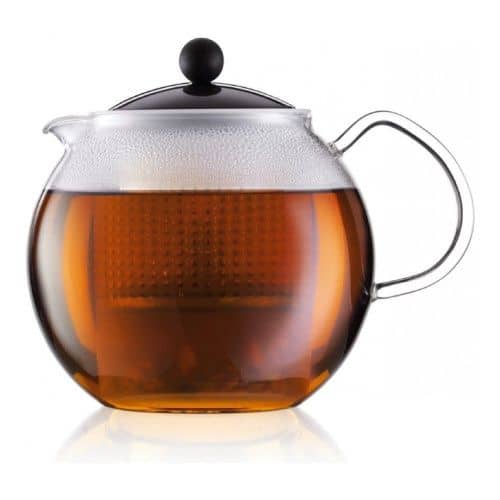 Купить Чайник Bodum Assam заварочный со стеклянной ручкой, черный, 1,5 л по низкой цене
