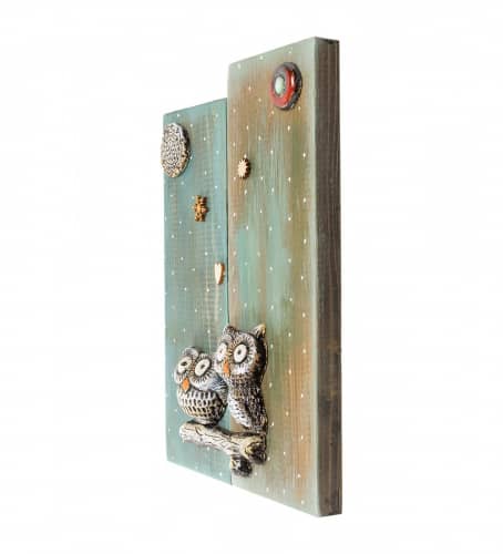 Купить KK-507 Панно КоКо Шамель "Совы на ветке" шамот по низкой цене