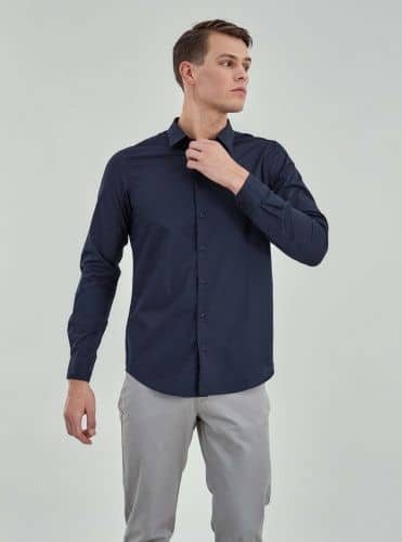 Купить Рубашка Piazza Italia синяя по низкой цене