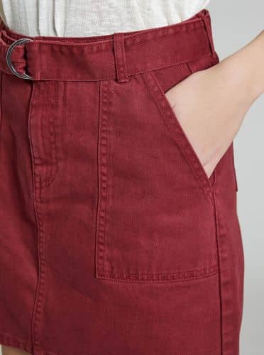Купить Юбка Piazza Italia джинсовая, цвет рубин по низкой цене