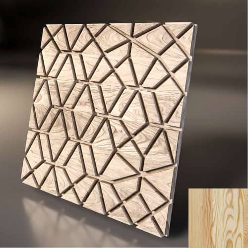 3D панель стеновая Relieffo Mosaic (Лиственница) Д032ЛС 600х600х30 мм